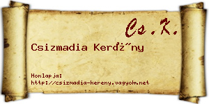 Csizmadia Kerény névjegykártya